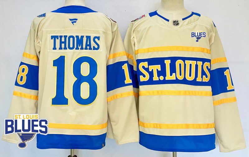 Men St.Louis Blues #18 Thomas Cream Fanatics 2025 NHL Jersey style 2